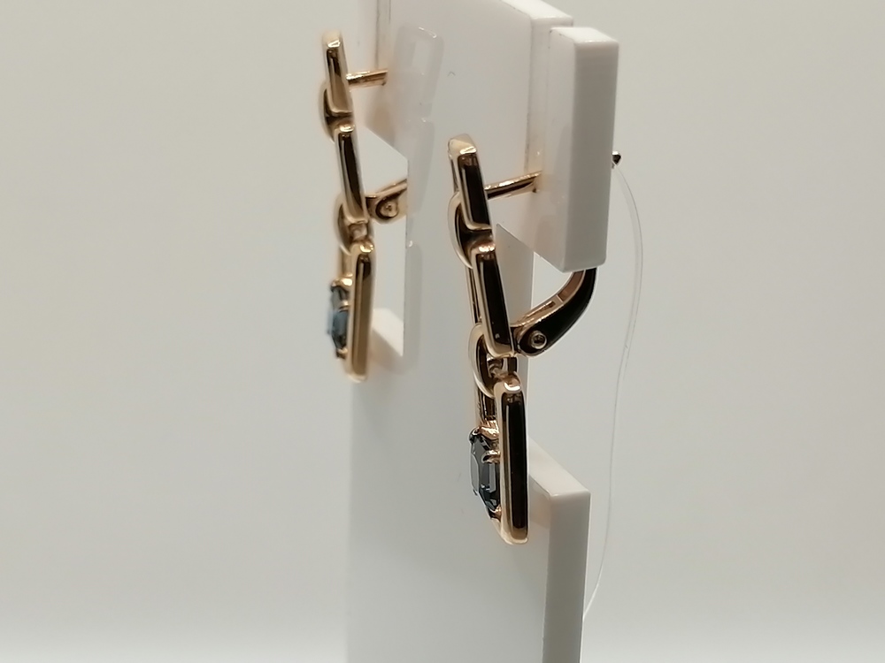 СЕРЬГИ ЛОНДОН-ТОПАЗ (Au 585)