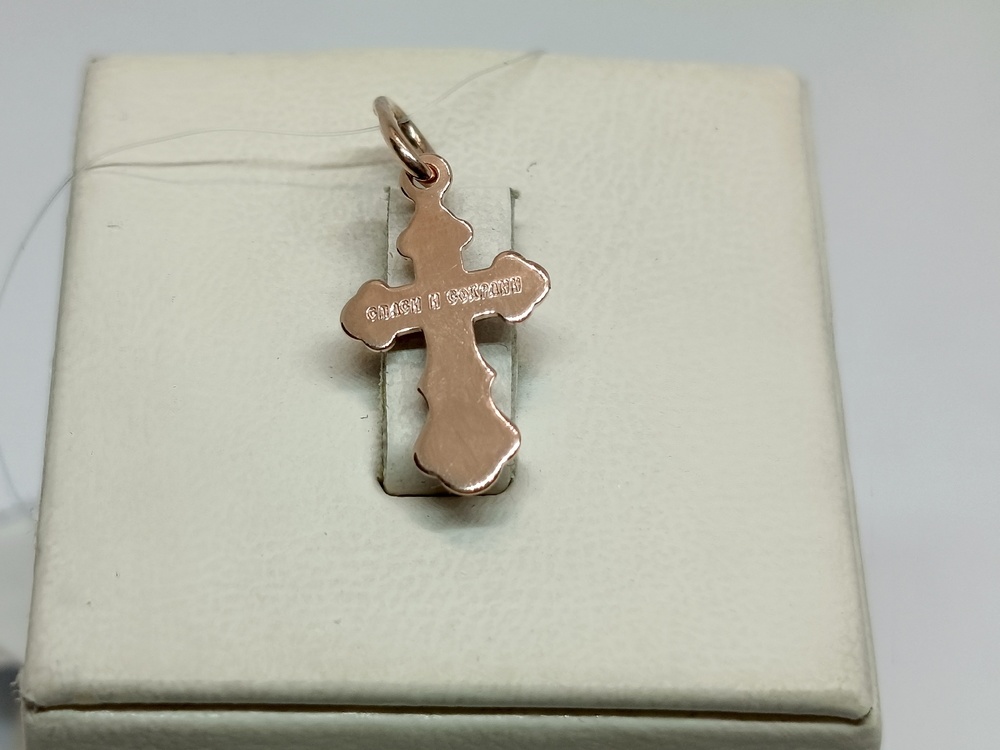 ПОДВЕСКА КРЕСТ без камня (Au 585)