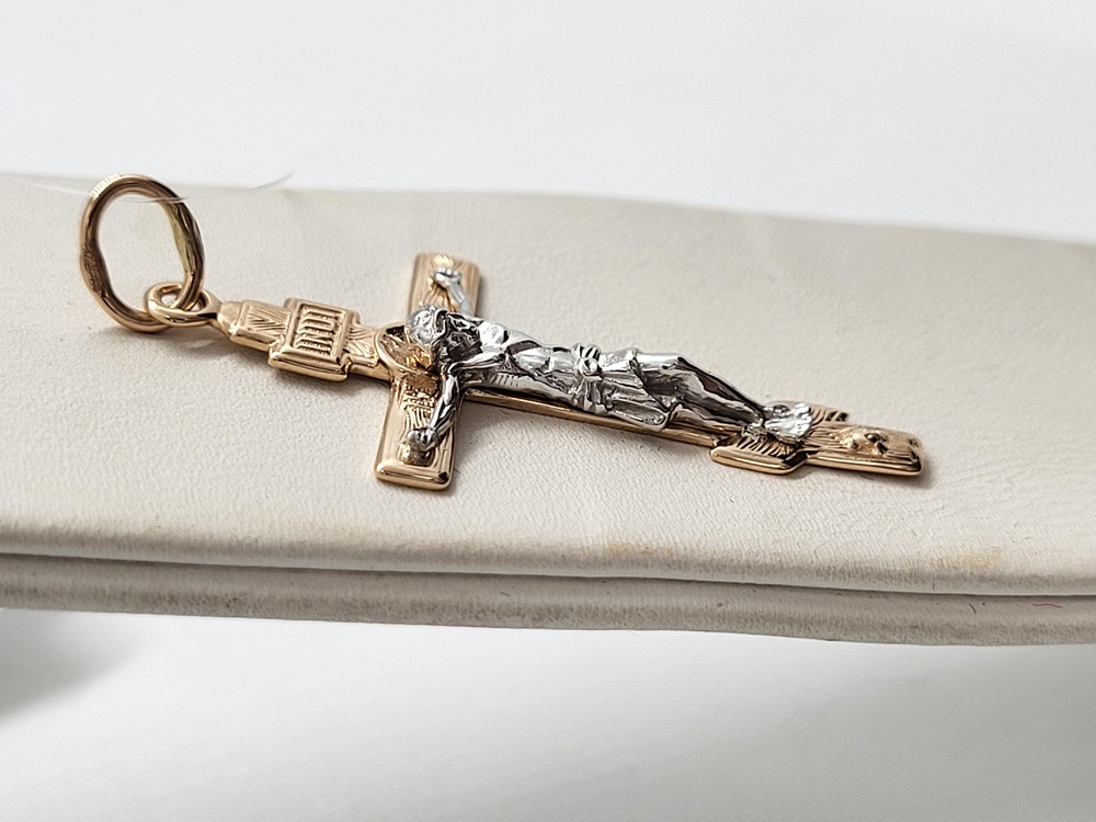 ПОДВЕСКА КРЕСТ без камня (Au 585)