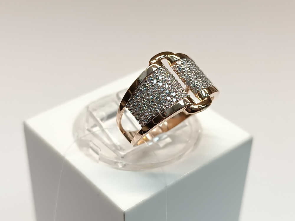 КОЛЬЦО С КАМНЯМИ (Au 585)