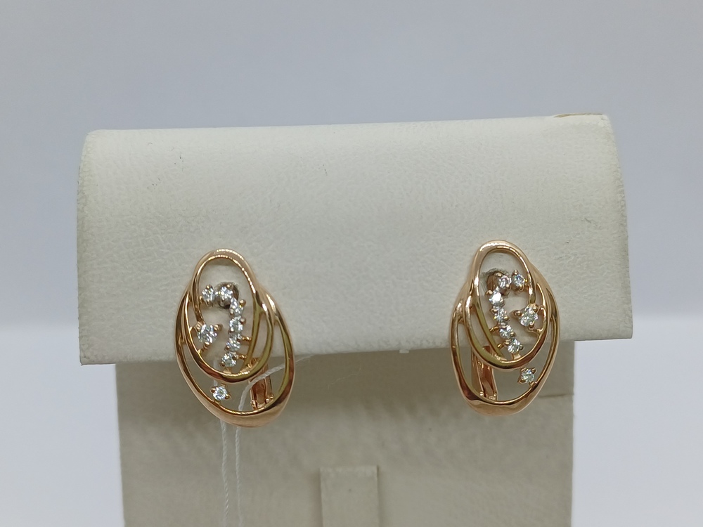 СКМИ585 СЕРЬГИ С КАМНЯМИ (Au 585)