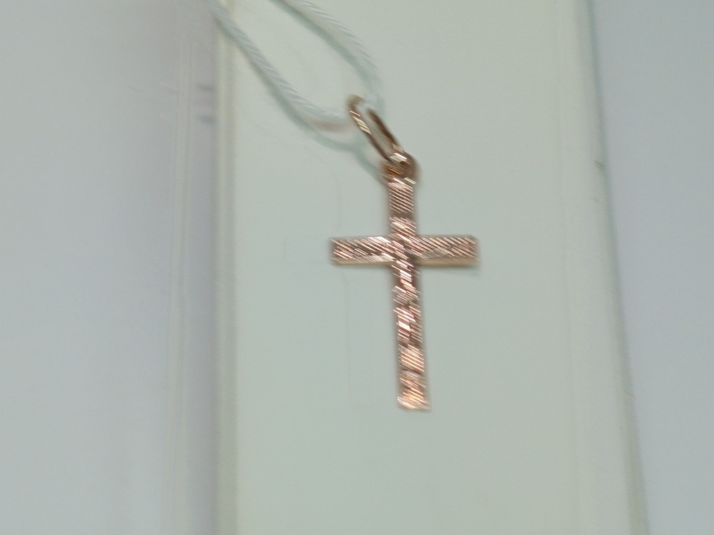ПОДВЕСКА КРЕСТ БЕЗ КАМНЯ (Au 585)