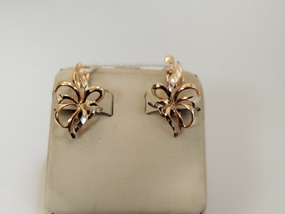 СБКМ585 СЕРЬГИ БЕЗ КАМНЯ (Au 585)