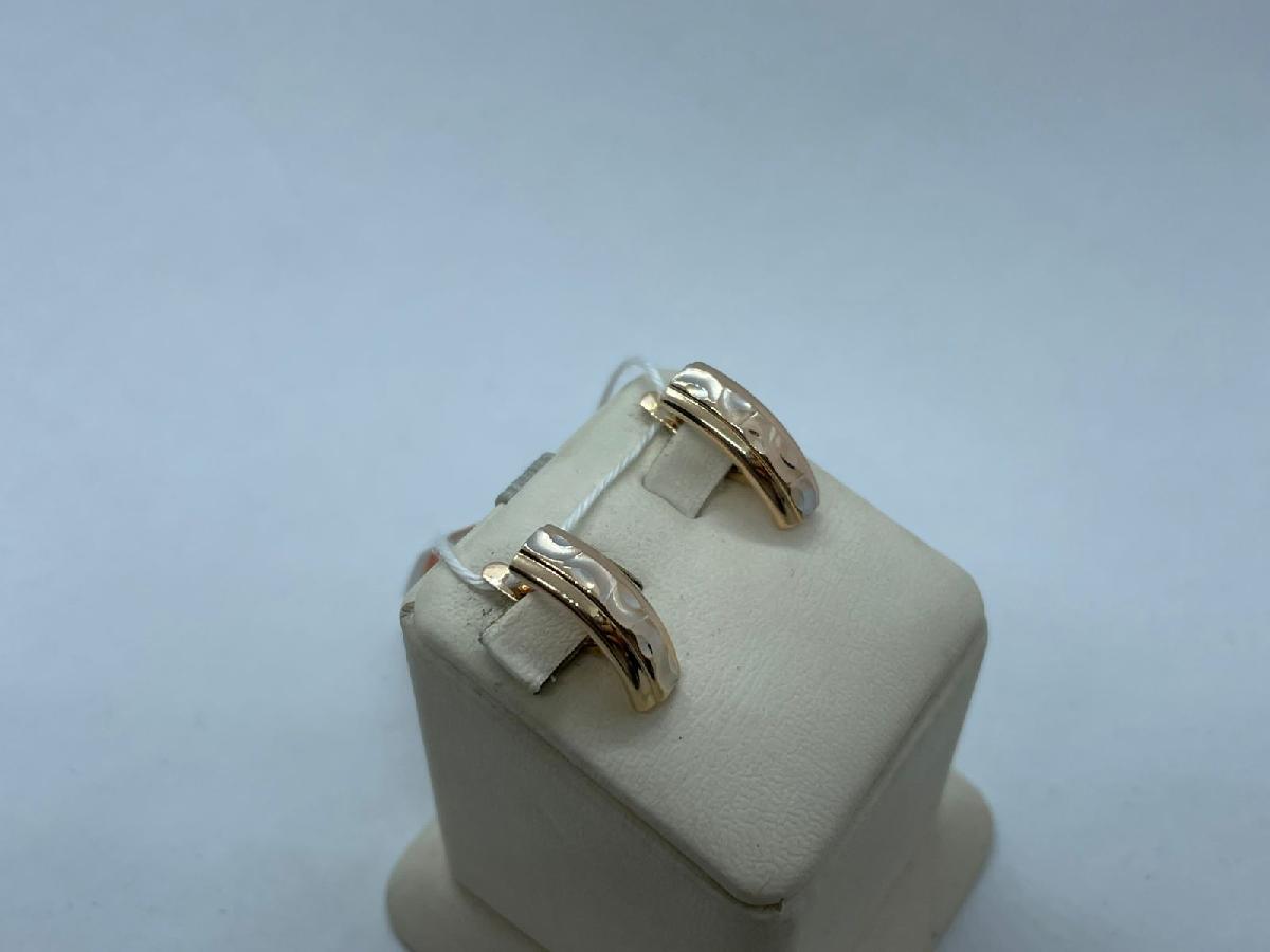 СБКМ585 СЕРЬГИ БЕЗ КАМНЯ (Au 585)