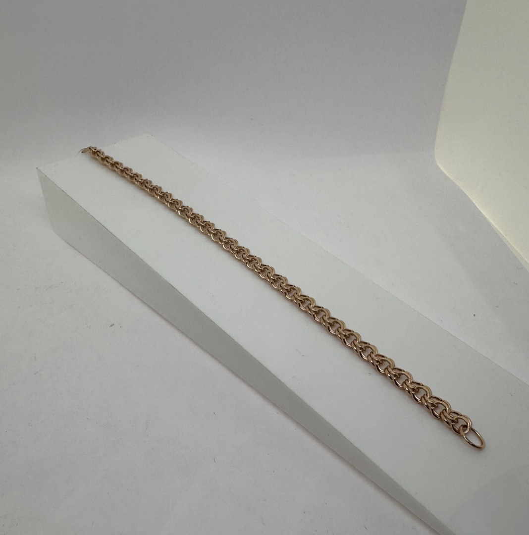 БРАСЛЕТ ПУСТОТЕЛЫЙ Бисмарк (Au 585)