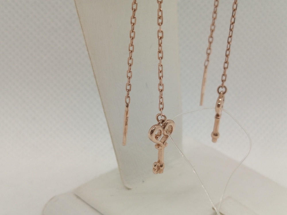 СЕРЬГИ ПРОДЕВКИ без камня (Au 585)