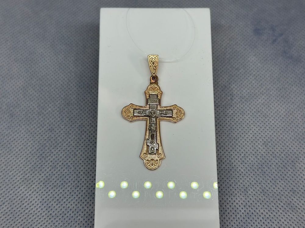 ПОДВЕСКА КРЕСТ без камня (Au 585)