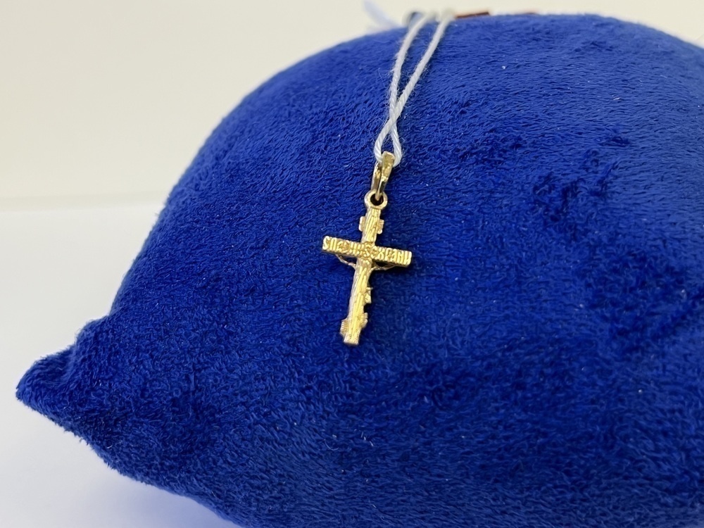 ПОДВЕСКА КРЕСТ БЕЗ КАМНЯ (Au 585)