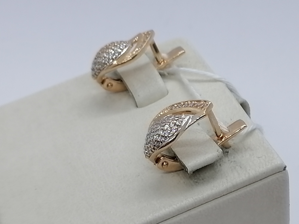 СКМИ585 СЕРЬГИ С КАМНЯМИ (Au 585)