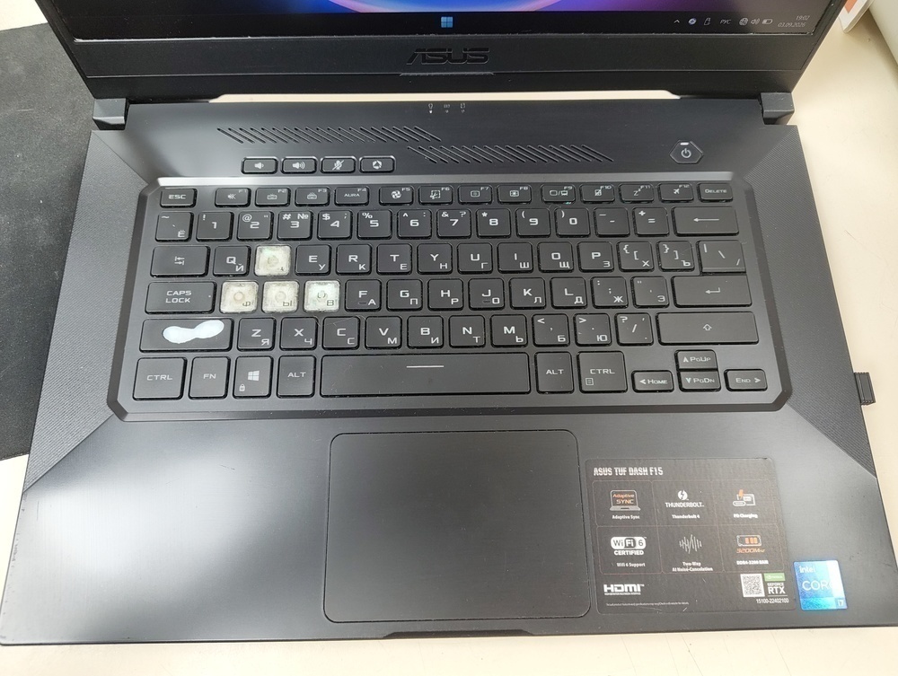 Ноутбук ASUS; I7-11370H, GeForce RTX 3050 Ti, 16 Гб, 500 Гб, Нет
