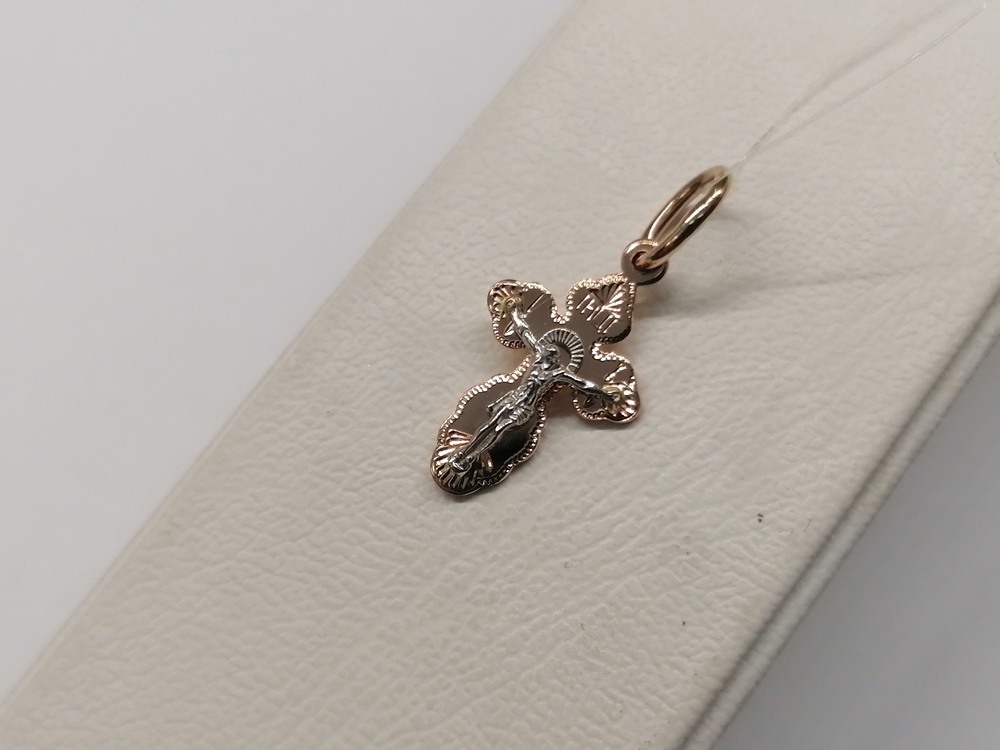 810-00117-10-00-00-02 ПОДВЕСКА КРЕСТ без камня (Au 585)