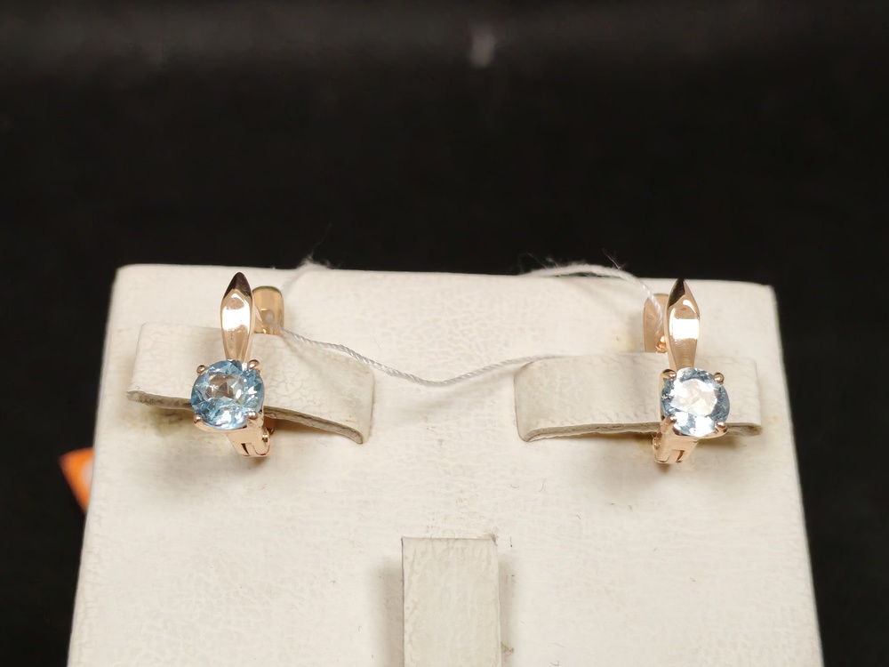 СЕРЬГИ С КАМНЕМ (Au 585)