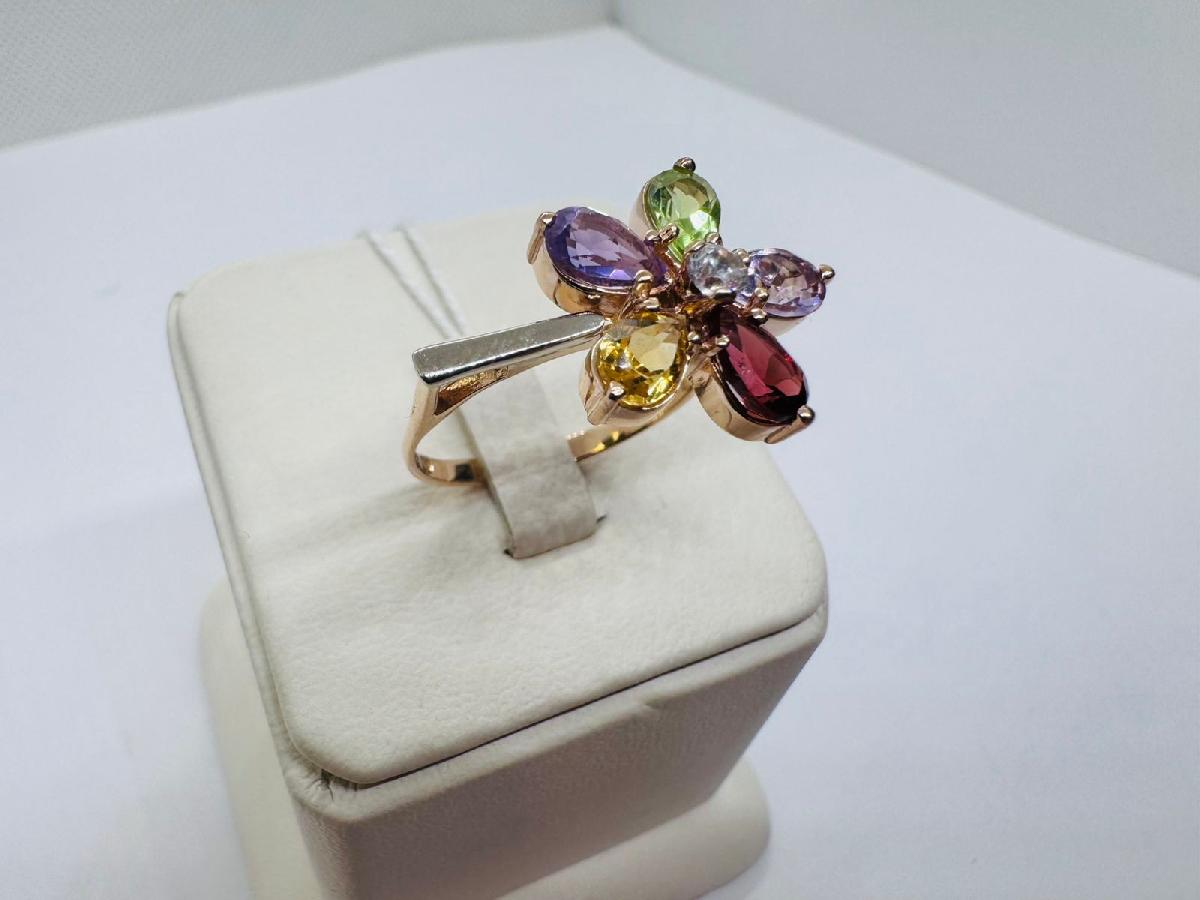 КОЛКМИ585 КОЛЬЦО С КАМНЯМИ (Au 585)