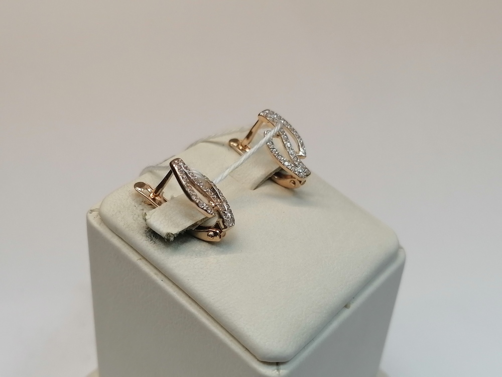 СКМИ585 СЕРЬГИ С КАМНЯМИ (Au 585)