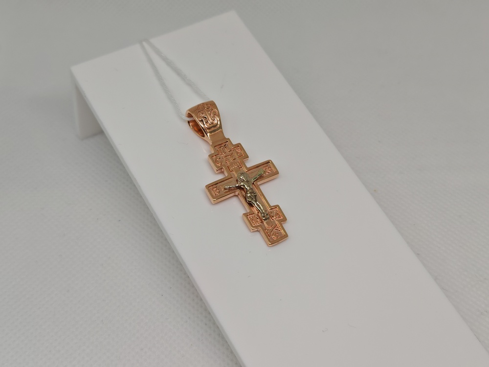 ПОДКБК585 ПОДВЕСКА КРЕСТ БЕЗ КАМНЯ (Au 585)