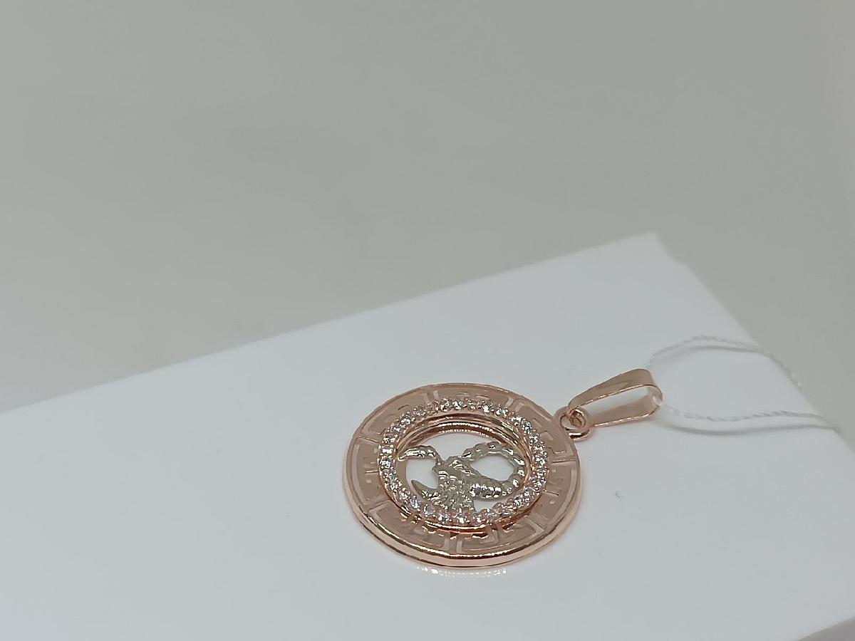 КрСВП/скр/Ф ПОДВЕСКА ЗНАК ЗОДИАКА СКОРПИОН (Au 585)