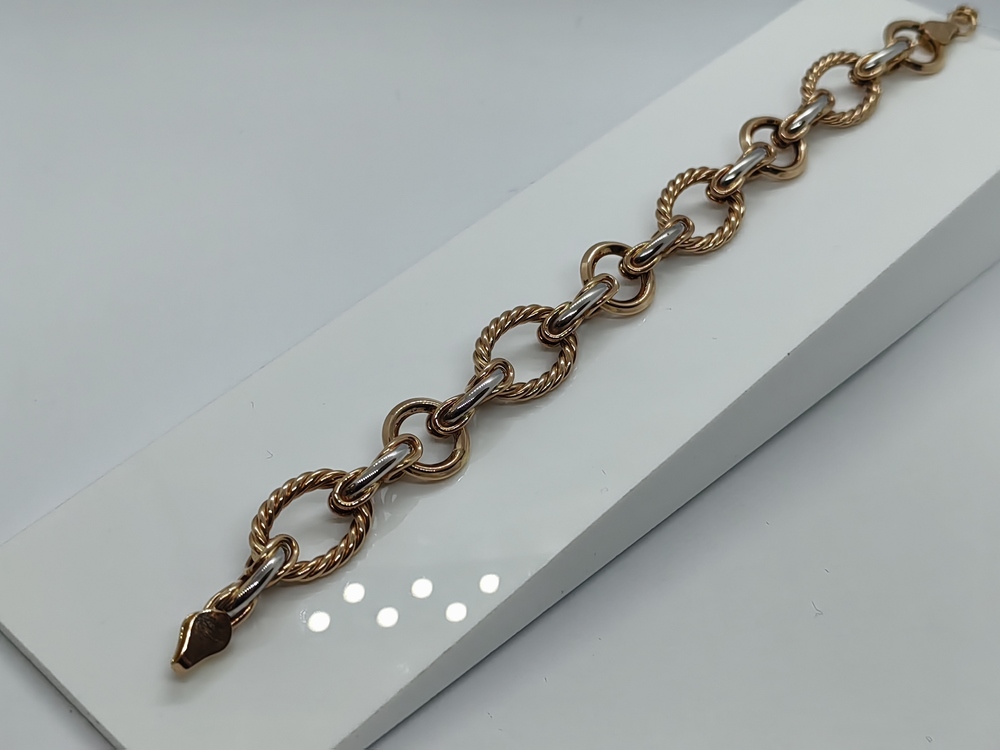 БРАСЛЕТ ПУСТОТЕЛЫЙ Фантазия (Au 585)