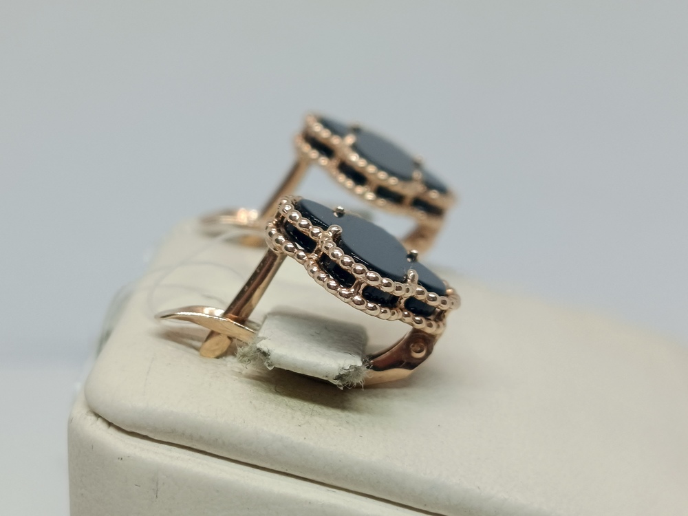 СЕРЬГИ ОНИКС (Au 585)