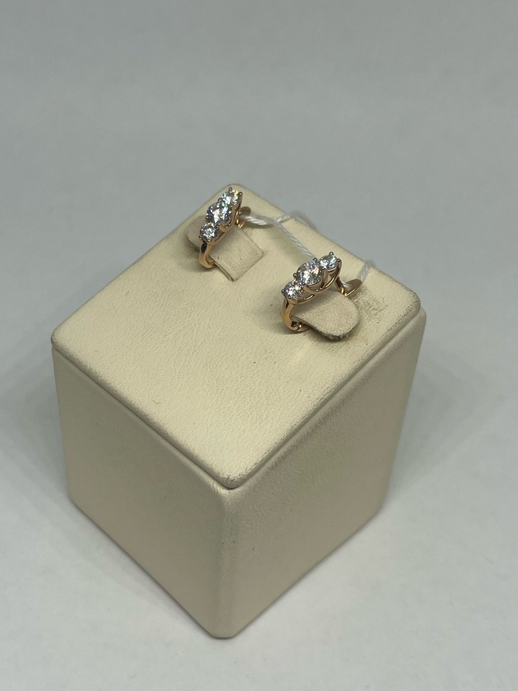 СКМИ585 СЕРЬГИ С КАМНЯМИ (Au 585)