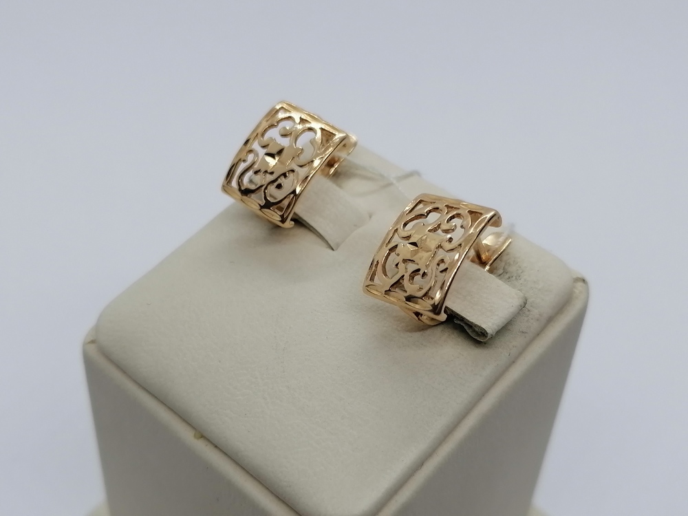 СБКМ585 СЕРЬГИ БЕЗ КАМНЯ (Au 585)