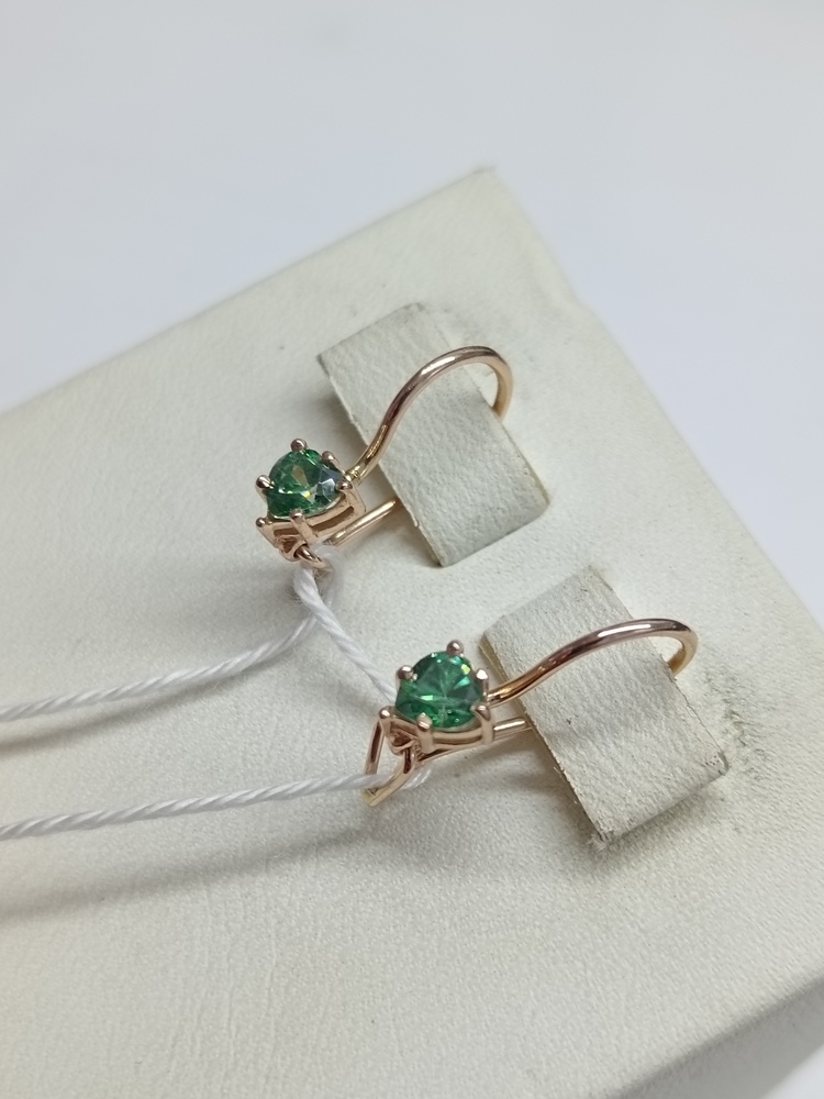 СЕРЬГИ С КАМНЕМ (Au 585)