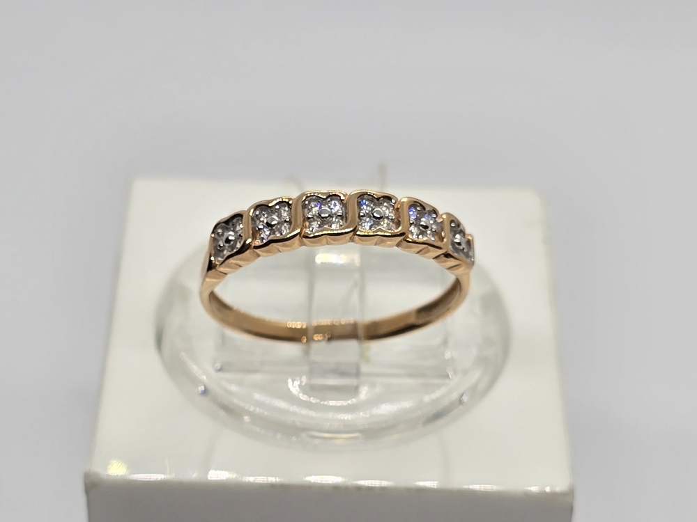 КОЛЬЦО С КАМНЯМИ (Au 585)