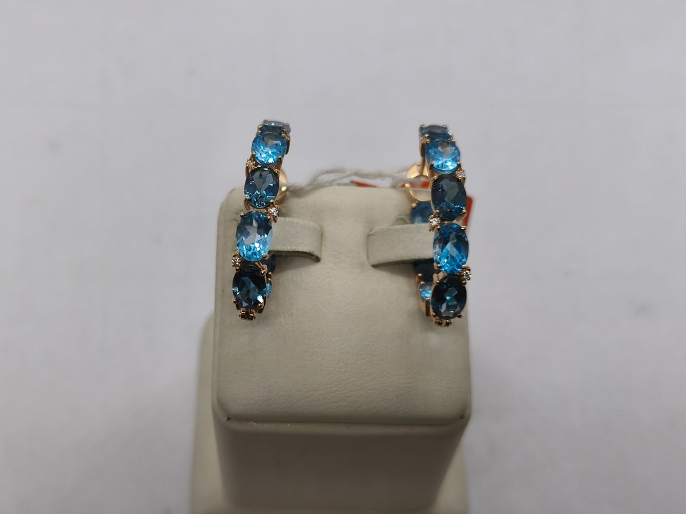 СКМИ585 СЕРЬГИ С КАМНЯМИ (Au 585)