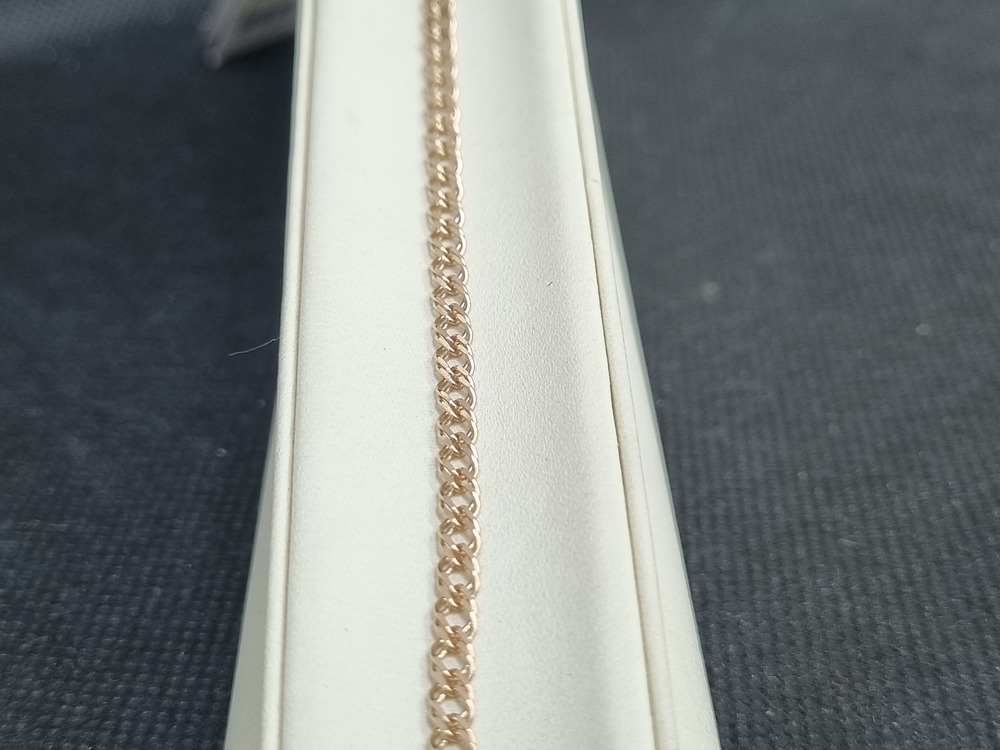 БРАСЛЕТ ПУСТОТЕЛЫЙ Ромб двойной (Au 585)