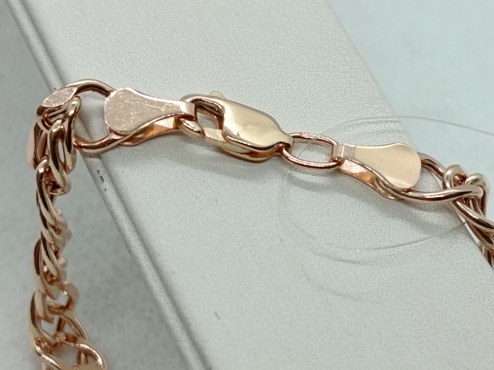 БРАСЛЕТ ПУСТОТЕЛЫЙ Ромб двойной (Au 585)