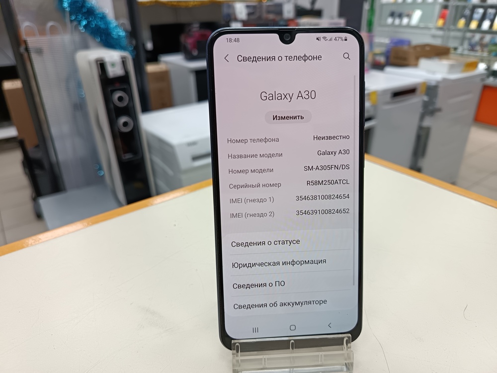 Смартфон Samsung Galaxy A30 3/32