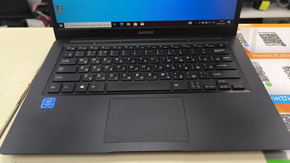 Ноутбук DIGMA; Celeron N4000, Intel UHD Graphics 600, 4 Гб, 128 Гб, Нет