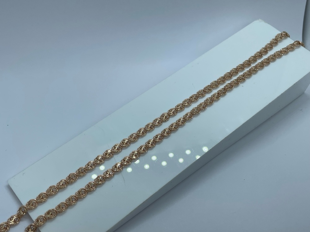 ЦЕПЬ ПУСТОТЕЛАЯ Роза (Au 585)