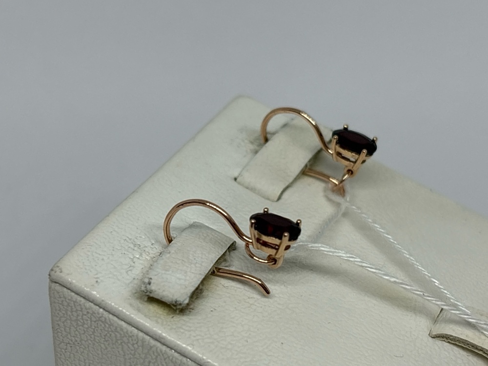 СКМ585 СЕРЬГИ С КАМНЕМ (Au 585)