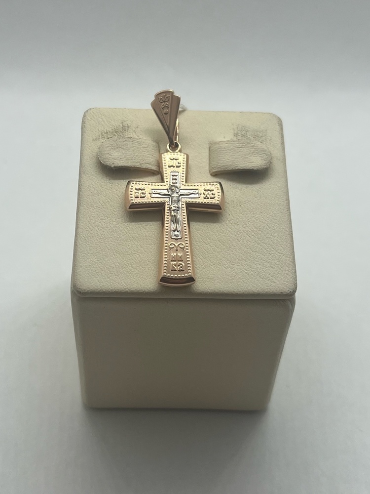 ПОДКБК585 ПОДВЕСКА КРЕСТ БЕЗ КАМНЯ (Au 585)
