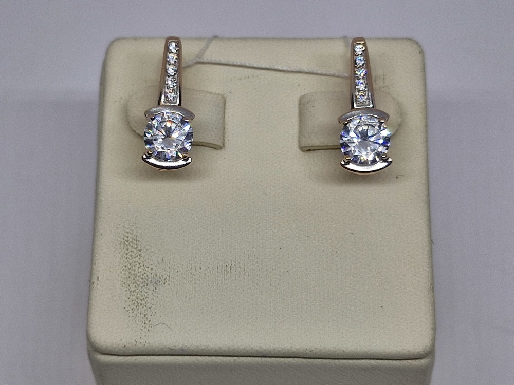 СКМИ585 СЕРЬГИ С КАМНЯМИ (Au 585)