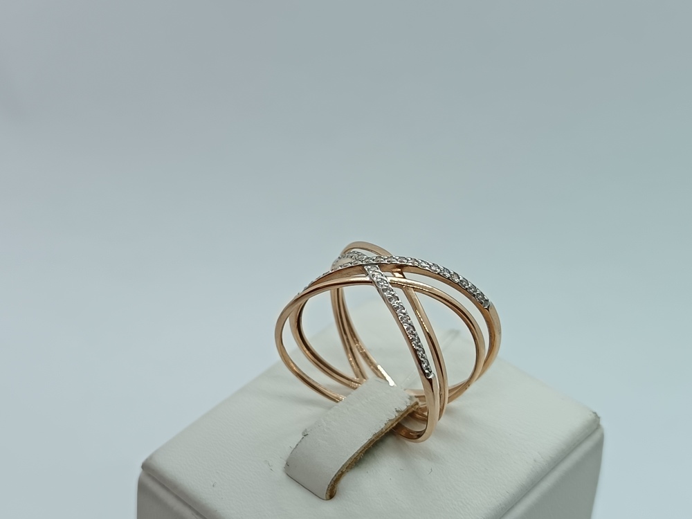 КОЛЬЦО С КАМНЯМИ (Au 585)