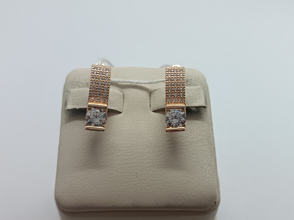 СКМИ585 СЕРЬГИ С КАМНЯМИ (Au 585)