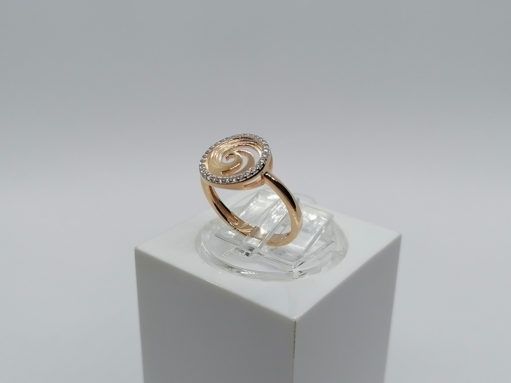 КОЛЬЦО С КАМНЯМИ (Au 585)