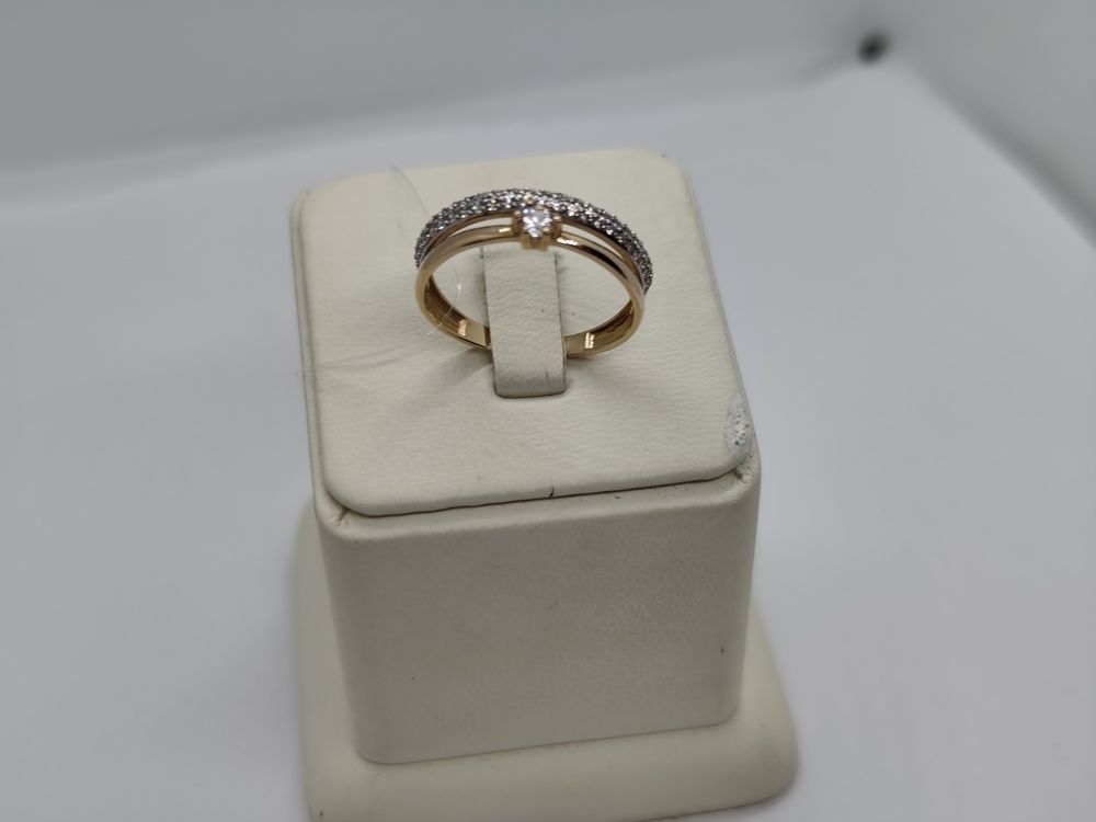 КОЛЬЦО С КАМНЯМИ (Au 585)