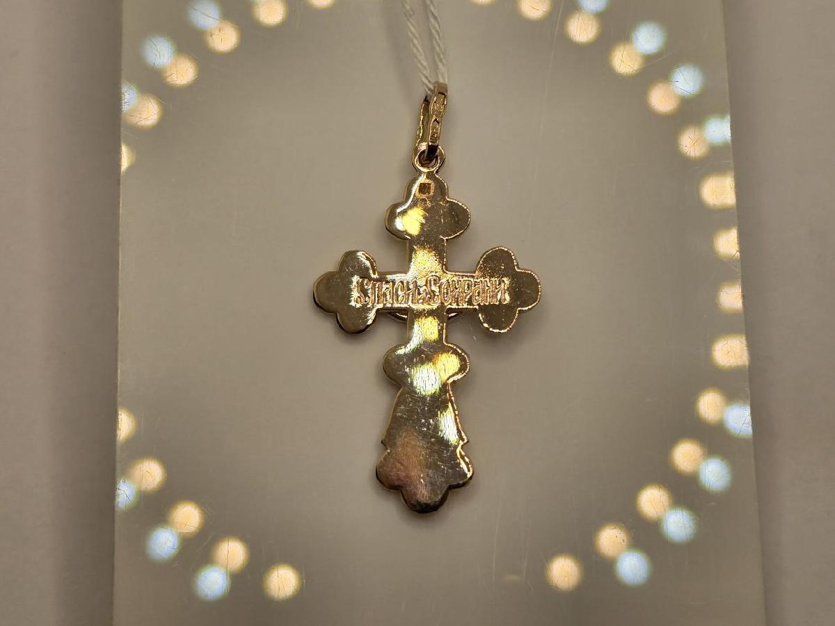 ПОДКБК585 ПОДВЕСКА КРЕСТ БЕЗ КАМНЯ (Au 585)