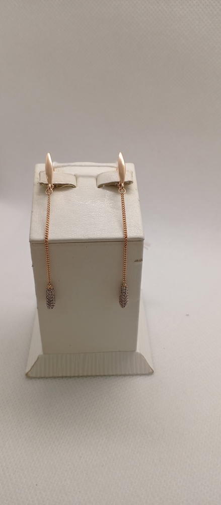 СКМИ585 СЕРЬГИ С КАМНЯМИ (Au 585)