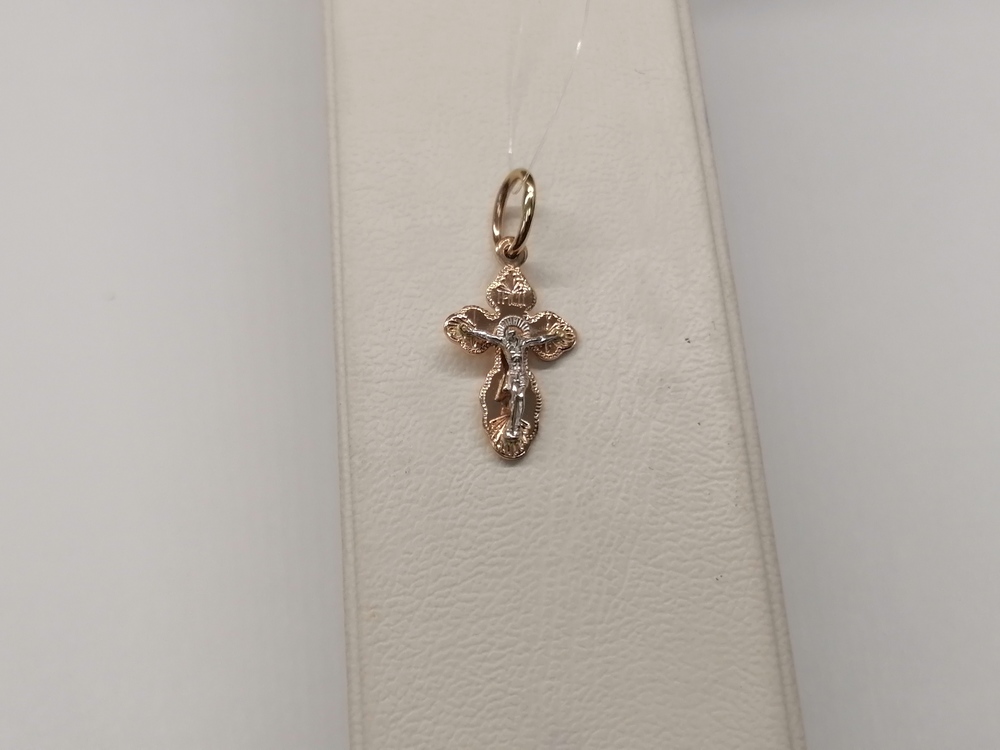 810-00117-10-00-00-02 ПОДВЕСКА КРЕСТ без камня (Au 585)