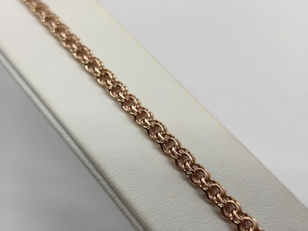 БЛБ585 БРАСЛЕТ ПОЛНОВЕСНЫЙ Бисмарк (Au 585)