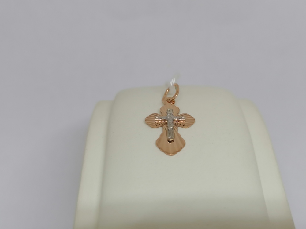 ПОДКБК585 ПОДВЕСКА КРЕСТ БЕЗ КАМНЯ (Au 585)