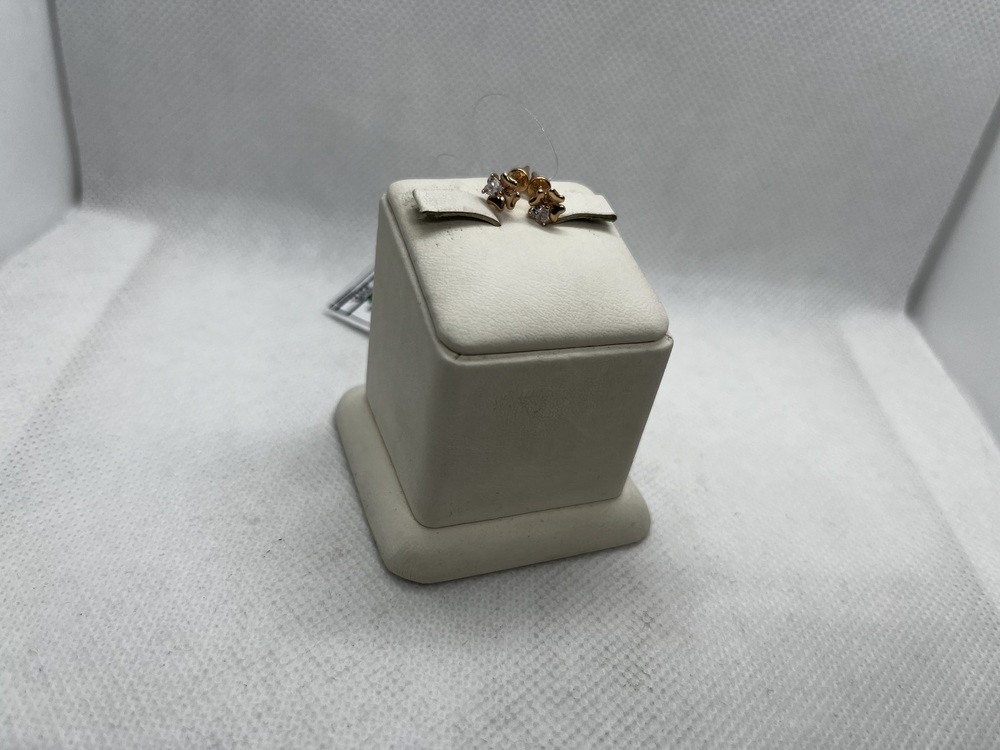 СЕРЬГИ ПУСЕТЫ с камнем (Au 585)