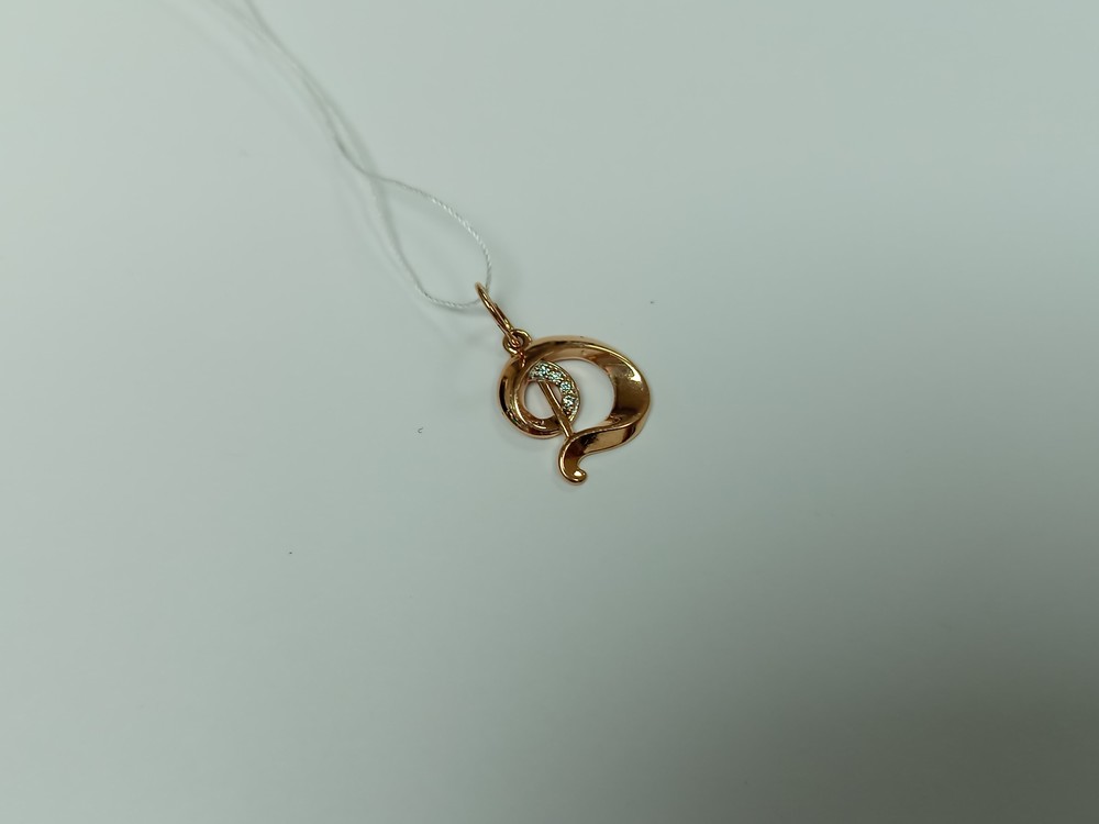 ПОДВЕСКА БУКВА Д Au 585