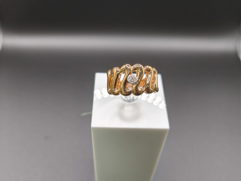 КОЛЬЦО С КАМНЯМИ (Au 585)