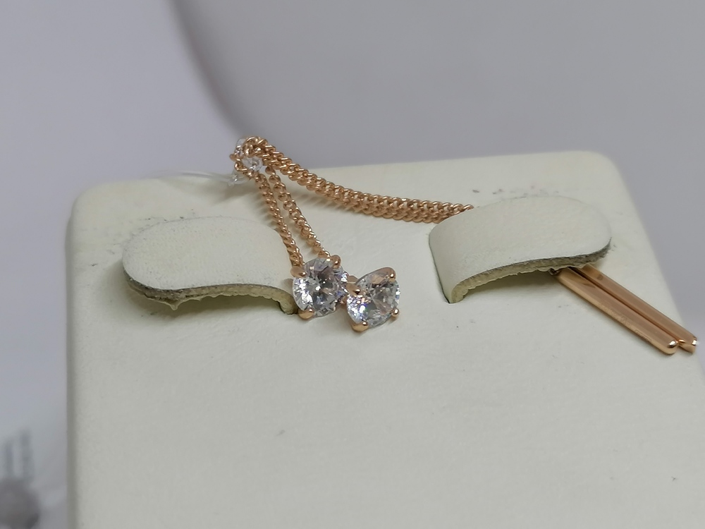 СЕРЬГИ ПРОДЕВКИ с камнем (Au 585)