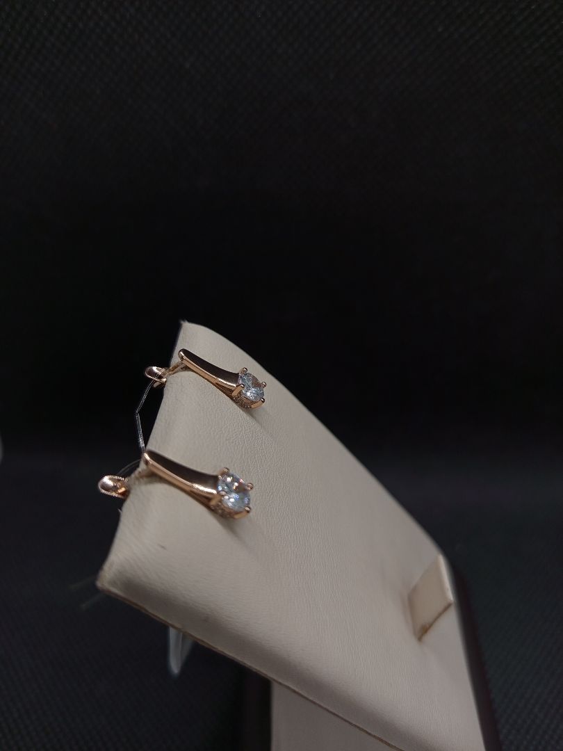 СЕРЬГИ С КАМНЕМ (Au 585)