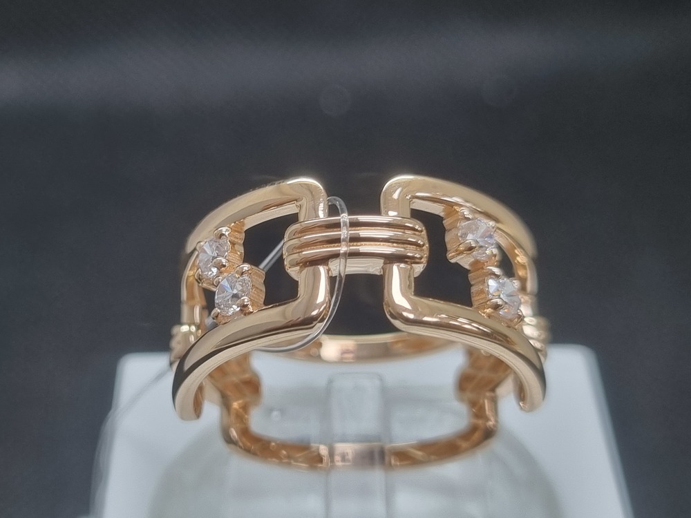 КОЛЬЦО С КАМНЯМИ (Au 585)